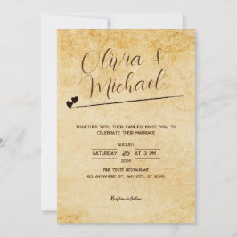 ヴィンテージ紙工作結婚式 招待状