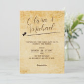 ヴィンテージ紙工作結婚式 招待状 (スタンド正面)