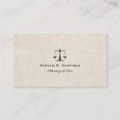 ヴィンテージ紙弁護士ジャスティススケール 名刺 (正面)