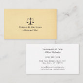 ヴィンテージ紙弁護士司法スケール 名刺 (正面/裏面)