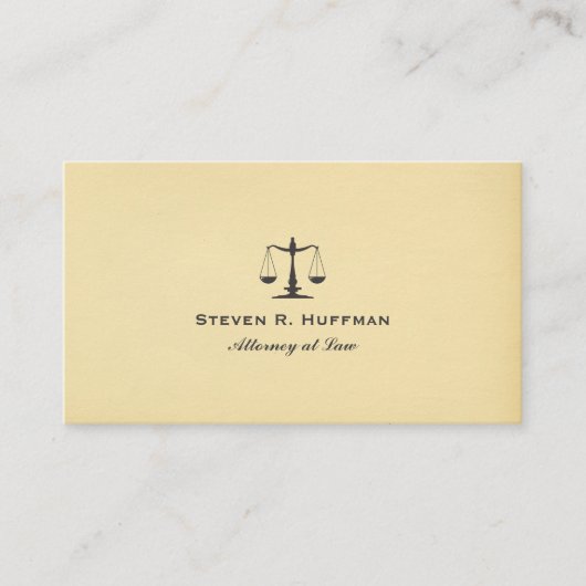 ヴィンテージ紙弁護士司法スケール 名刺 (正面)