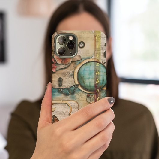 ヴィンテージ紙旅行をテーマにしたジャンクジャーナル Case-Mate iPhoneケース