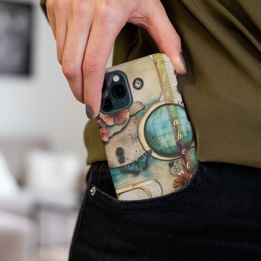 ヴィンテージ紙旅行をテーマにしたジャンクジャーナル Case-Mate iPhoneケース