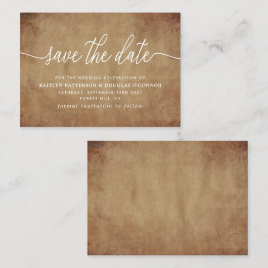 ヴィンテージ紙日付の保存 エンクロージャーカード (正面/裏面)