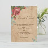 ヴィンテージ紙結婚工芸 招待状 (スタンド正面)