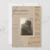 ヴィンテージ紙美的結婚写真 招待状 (正面)