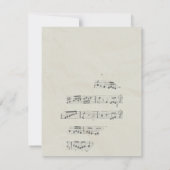 ヴィンテージ紙音符 ノートカード (裏面)