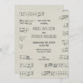 ヴィンテージ紙音結婚音 招待状 (正面/裏面)