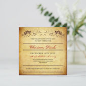 ヴィンテージ紙類型クリスマス招待状 招待状 (スタンド正面)