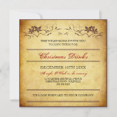 ヴィンテージ紙類型クリスマス招待状 招待状 (正面)