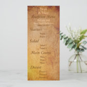 ヴィンテージ紙 レズビアン ウェディング レセプション メニュー カード (スタンド正面)