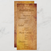 ヴィンテージ紙 レズビアン ウェディング レセプション メニュー カード (正面/裏面)