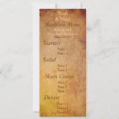 ヴィンテージ紙 レズビアン ウェディング レセプション メニュー カード (正面)