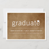 ヴィンテージ紙 古い卒業写真 卒業パーティー 招待状 (正面)