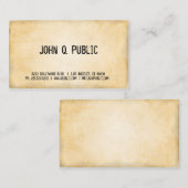 ヴィンテージ紙 名刺 (正面/裏面)