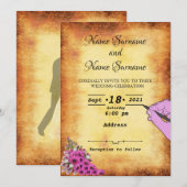 ヴィンテージ紙 招待状 (正面/裏面)