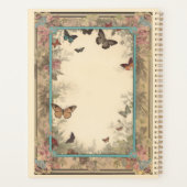 ヴィンテージ紙（花と蝶） プランナー手帳 (裏面)