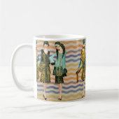 ヴィンテージ級女性アールヌーボー コーヒーマグカップ (左)