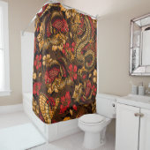 ヴィンテージ素子の継ぎ目のない模様 シャワーカーテン (インサイチュ)