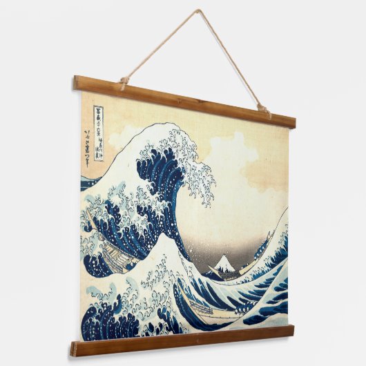 ヴィンテージ素晴らしが神奈川を離れる 吊り下げ型タペストリー (傾斜あり)