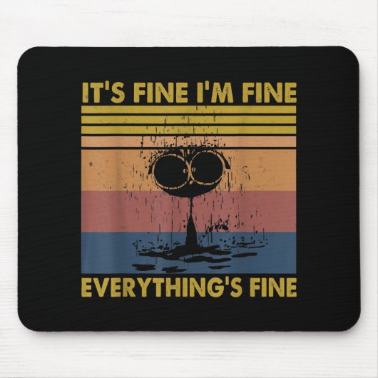 ヴィンテージ素晴らしは素晴らし全て素晴らしおもしろい猫 マウスパッド (正面)