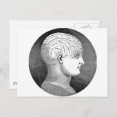 ヴィンテージ素晴らしアートのヘッドダイアグラム ポストカード (正面/裏面)
