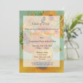 ヴィンテージ素晴らしアートひまわり卒業 招待状 (スタンド正面)