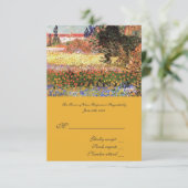 ヴィンテージ素晴らしアート開花ガーデンRSVP結婚 出欠カード (スタンド正面)
