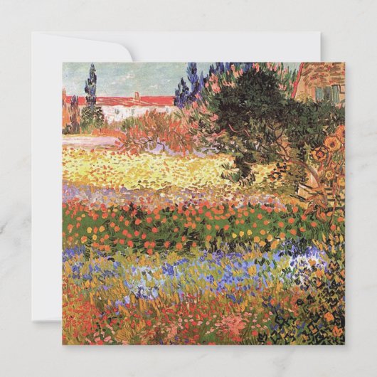 ヴィンテージ素晴らしアート開花庭園の結婚式 招待状 (裏面)