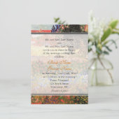 ヴィンテージ素晴らしアート開花庭園の結婚式 招待状 (スタンド正面)