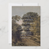 ヴィンテージ素晴らしアート、素朴な風景結婚ズ 招待状 (正面)