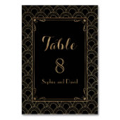 ヴィンテージ素晴らしアールデコ結婚ギャツビーのテーブル番号 テーブルナンバー (裏面)