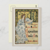 ヴィンテージ素晴らしアールヌーボー芸術展 ポストカード (正面/裏面)