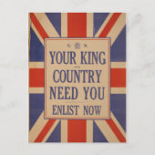 ヴィンテージ素晴らしイギリスフラグ ポストカード (正面)