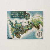 ヴィンテージ素晴らしイギリスリソースマップ ジグソーパズル (横)