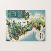 ヴィンテージ素晴らしイギリスリソースマップ ジグソーパズル (横)