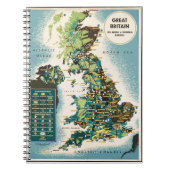 ヴィンテージ素晴らしイギリスリソースマップ ノートブック (正面)