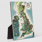 ヴィンテージ素晴らしイギリスリソースマップ フォトプラーク (側面)