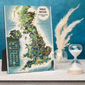 ヴィンテージ素晴らしイギリスリソースマップ フォトプラーク (側面)