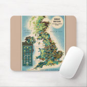 ヴィンテージ素晴らしイギリスリソースマップ マウスパッド (マウス)
