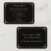 ヴィンテージ素晴らしギャツビー結婚ズアコモデーションカード エンクロージャーカード (正面/裏面)