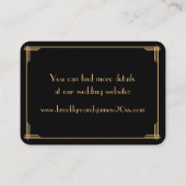 ヴィンテージ素晴らしギャツビー結婚ズアコモデーションカード エンクロージャーカード (裏面)