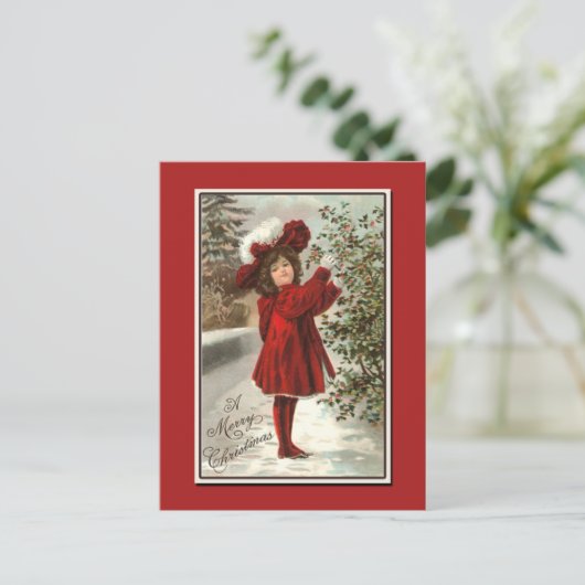 ヴィンテージ素晴らしクリスマスカード シーズンポストカード (スタンド正面)