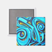 ヴィンテージ素晴らしグラフィティ絵画ズ通りアート マグネット (正面/裏面)