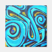 ヴィンテージ素晴らしグラフィティ絵画ズ通りアート マグネット (正面)