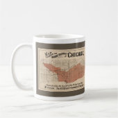 ヴィンテージ素晴らしシカゴ火災地図, 1871 コーヒーマグカップ (左)