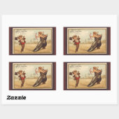 ヴィンテージ素晴らしシューズ広告 長方形シール (シート)