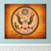 ヴィンテージ素晴らしシール1890統一された州 キャンバスプリント (インサイチュ (ウッドフロア))