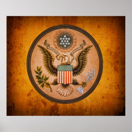 ヴィンテージ素晴らしシール1890統一された州 ポスター (正面)