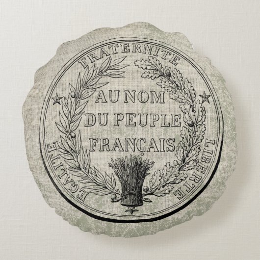 ヴィンテージ素晴らしシール ラウンドクッション (裏面)